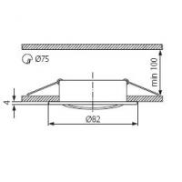 KANLUX CTC5515 PORTALAMPADA SPOT GU5.3 INCASSO CROMO  ORIENTABILE LEDCTC5515C53 2