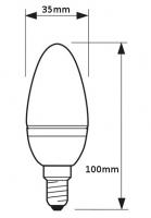 V-TAC VT-1818 LAMPADINA LED E14 4W CALDA A CANDELA LED4216