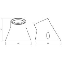 FAI 0079FAI PORTALAMPADA E27 BASE CURVA BIANCA LUCIDA FAI0079 1