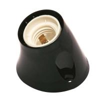 FAI 0079FAI PORTALAMPADA E27 BASE CURVA NERA LUCIDA FAI0079N