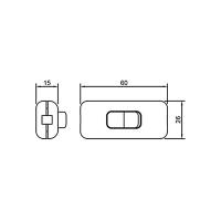 FAI F1190 INTERRUTTORE BILANCIERE PASSAFILO UNIPOLARE NERO FAI1190N