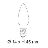 FAI 5162FAI LAMPADINA LED VOTIVA E14 CANDELA 2W 24V AMBRA FAI5162AM 1