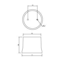 FAI  SCATOLA DI DERIVAZIONE IN PORCELLANA BIANCA 2 INGRESSI FAI9005BI 1