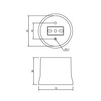 FAI  PRESA 2P+T 10-16A BIVALENTE ITALIANA IN PORCELLANA BIANCA FAI9009BIPBI 1