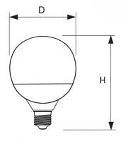 V-TAC VT-2153 LAMPADINA LED E27 GLOBO G125 12W FILAMENTO AMBRA LED217456 1