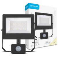 TECNO-ESHOP ML-FLSxxxxK30WSA3N FARO LED 30W NATURALE CON SENSORE MOVIMENTO NERO  SMOML-FLS4000K30WSA3N 1