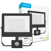 TECNO-ESHOP ML-FLSxxxxK30WSA3N FARO LED 50W NATURALE CON SENSORE MOVIMENTO NERO  SMOML-FLS4000K50WSA3N 1