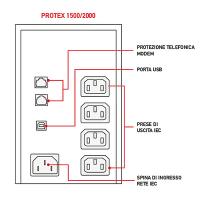 SECURPOWER PRX UPS 1500VA 3 POSTAZIONE LCD E USB UPSPRX1500