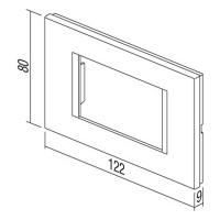 TEM OL30 PLACCA 3 MODULI NERO OPACO SERIE LINE TEM TEMOL30SB-U 2