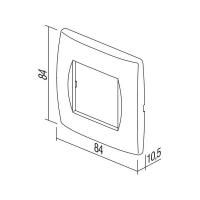 TEM OS20 PLACCA 2 DI 2 MODULI SCATOLA TONDA D60 BIANCO LUCIDO SERIE S TEMOS20PW-U 2