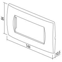 TEM OS40 PLACCA 4 MODULI GRIGIO ARGENTO SERIE SOFT TEM TEMOS40ES-U 2