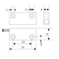 UNITEK CM-S60 UTKCS60 CONTATTO MAGN. SUPERFICIE DIMENSIONI RIDOTTE ANT0104216 1