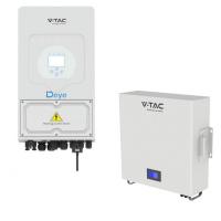 V-TAC SOLAR VT-KIT3D-1X5 KIT FOTOVOLTAICO MONOFASE INVERTER DEYE V-TAC 3,6KW CON ACCUMULO 5,12KW A MURO LEDKIT3D-1X5 0