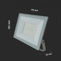 V-TAC VT-44054 FARO LED 50W ULTRASOTTILE BIANCO CALDO E-SERIES 2 SMD NERO LED23995 2