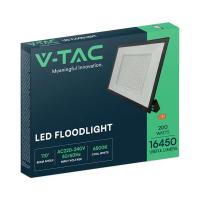 V-TAC VT-44208 FARO LED 200W ULTRASOTTILE BIANCO NATURALE E-SERIES 2 SMD NERO LED23976 1