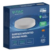 V-TAC VT-60006CCT MINI PANNEL SUPERFICIALE 6W 3IN1 TONDO IP20 CREECHIP LED78706 2