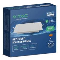 V-TAC VT-61006CCT MINI PANNELLO 6W 3 IN 1 QUADRATO INCASSO CREE CHIP IP20 LED104806 2