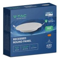 V-TAC VT-61006CCT MINI PANNELLO 6W 3 IN 1 TONDO INCASSO CREE CHIP IP20 LED78586 2