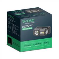 V-TAC VT-9902 TORCIA A LED 3W + RGB LED BATTERIA RICARICABILE DA TESTA LED23339 2