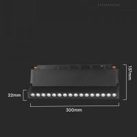V-TAC VT-3618 LAMPADA LED BINARIO MAGNETICA 18W NERA 3IN1 COMPATIBILE AMAZON ALEXA GOOGLE HOME LED6887 1