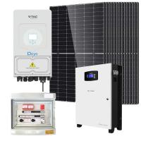 V-TAC SOLAR VT-430KIT KIT FOTOVOLTAICO MONOFASE 6,02KW TOPCON INVERTER DEYE V-TAC 6KW ACCUMULO 10,2KW LEDKIT430T-6-10-BLACK 0