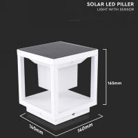 V-TAC VT-11022  LAMPADA LED SOLARE 2W DA TERRA BIANCA B.CALDO IP65 SENSORE PIR E CREPUSCOLARE LED6806 2