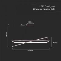 V-TAC VT-7756   LAMPADA LED SOFFITTO NERO 45W BIANCO CALDO DIMMERABILE LED6906 1