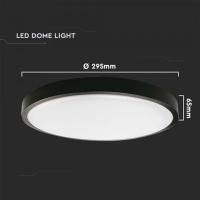 V-TAC VT-8624SB-RD PLAFONIERA TONDA 24W B.NATURALE IP44 SENSORE MICROONDA CREPUSCOLARE LED7670 2