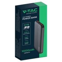 V-TAC VT-10000  POWER BANK 10000MAH RICARICA RAPIDA NERO LED7831 1
