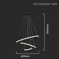 V-TAC VT-7816  LAMPADA LED SOFFITTO NERA 32W BIANCO CALDO LED8017 1