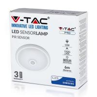 V-TAC VT-13 PLAFONIERA LED 12W FREDDA CON SENSORE IR CHIP SAMSUNG IP20 LED809 2