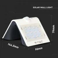 V-TAC VT-767-2 LAMPADA LED 1.5W SOLARE LUCE COMBIANTA CON SENSORE MOVIMENTO IP65 LED8276 1