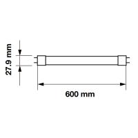 V-TAC VT-061 TUBO LED NANOPLASTICA ORIENTABILE 9W BIANCO NATURALE 60CM CREE LED216516 1