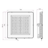 V-TAC VT-1055 FARO LED 1000W BIANCO FREDDO NERO ALTA LUMINOSITA CHIP SAMSUNG LED969 1