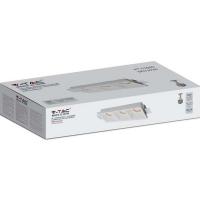 V-TAC VT-11003 PORTALAMPADA SPOT 3XGU10 INCASSO QUADRATO IN GESSO BIANCO LED6764 1