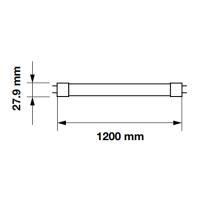 V-TAC VT-121 TUBO A LED NANOPLASTICA 18W BIANCO CALDO 120CM SAMSUNG LED653 1