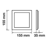 V-TAC VT-1415RD MINI PANNEL SUPERFICIALE 15W BIANCO NATURALE QUADRATO LED4807 1