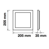 V-TAC VT-1422SQ MINI PANNEL SUPERFICIALE 22W BIANCO NATURALE QUADRATO LED4813 1