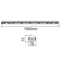 V-TAC VT-150148E PLAFONIERA LED 48W BIANCO NATURALE 150CM IP65 CON EMERGENZA CHIP SAMSUNG LED2120221 1