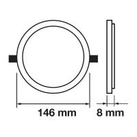 V-TAC VT-1515RD MINI PANNEL 15W BIANCO CALDO TONDO DEBORDANTE LED4934 1