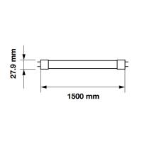 V-TAC VT-152 TUBO A LED 24W BIANCO NATURALE 150CM 3000LM C. SAMSUNG LED21674