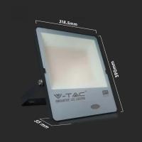V-TAC VT-167S FARO LED 150W FREDDO CON SENSORE CREPUSCOLARE NERO CHIP SAMSUNG LED20180 2