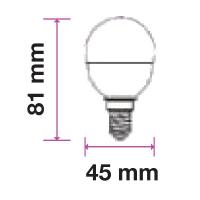 V-TAC VT-1819 LAMPADINA LED E14 4W BIANCO FREDDO A BULBO LED4124 1