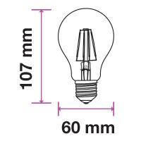 V-TAC VT-1885 LAMPADINA LED E27 FILAMENTO 4W BIANCO CALDO 300 GRADI LED4259 1