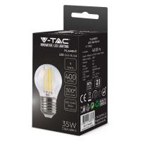 V-TAC VT-1980 LAMPADINA LED E27 4W FILAMENTO BIANCO CALDO A BULBO LED214306 2