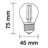 V-TAC VT-1980 LAMPADINA LED E27 4W FILAMENTO BIANCO CALDO A BULBO LED214306 1