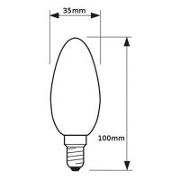 V-TAC VT-1986 LAMPADINA LED E14 4W FILAMENTO FREDDA A CANDELA LED214414 1