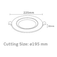 V-TAC VT-2-30 FARETTO INCASSO 30W FREDDO BASCULANTE COB SAMSUNG LED832 1