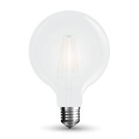 V-TAC VT-2067 GLOBO LED E27 7W FILAMENTO BIANCO CALDO G125 SATINATA LED7189 0