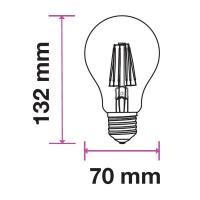 V-TAC VT-2133 LAMPADINA LED E27 BULBO A70 12,5W FILAMENTO FREDDA LED7460 1